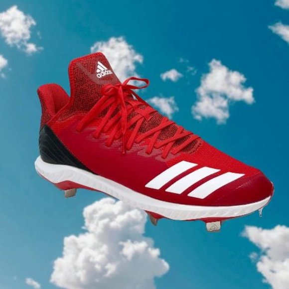 Adidas Icon Bounce Hybrid Red Baseball Cleats NWT - Picture 15 of 15